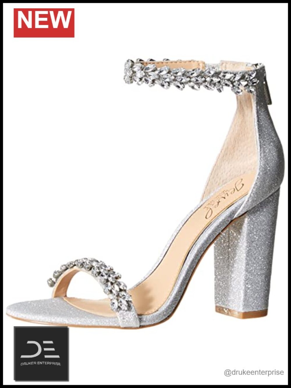 Jewel Badgley Mischka Mayra Ankle Strap Evening Shoe Party Sandals